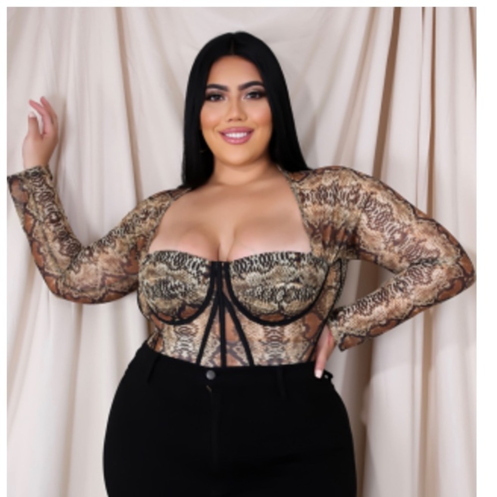 Mesh Snake Skin Corset